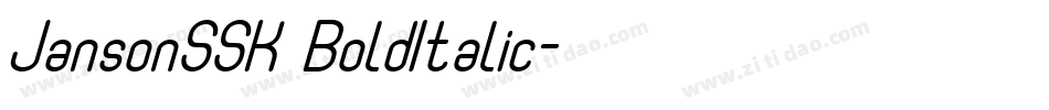 JansonSSK BoldItalic字体转换
